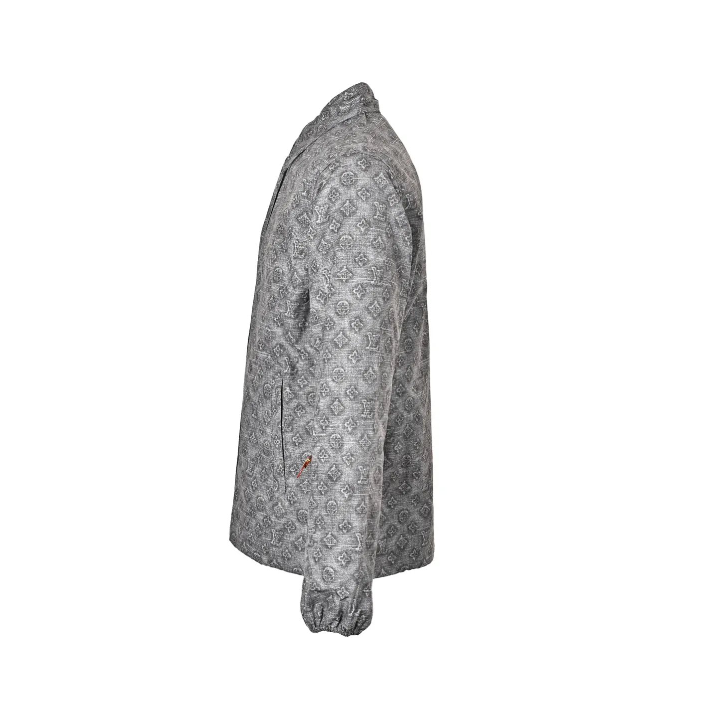 Louis Vuitton/Louis Vuitton all-over presbyopia digital print leather lapel jacket